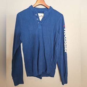 Men's Hollister Long Sleeve Blue Shirt
